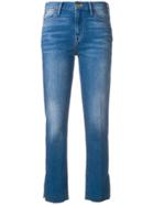 Frame Denim Stud Detail Cropped Jeans - Blue