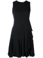 Alexander Mcqueen - Ruffled Mini Dress - Women - Silk/viscose - 42, Black, Silk/viscose