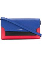 Marni Three-colour Gusset Wallet - Blue