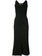 Roland Mouret - Ruffled Midi Dress - Women - Spandex/elastane/acetate/viscose - 6, Black, Spandex/elastane/acetate/viscose
