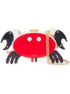 Thom Browne Crab Motif Clutch, Women's, Red, Leather