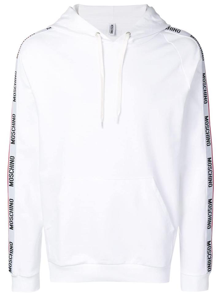Moschino Logo Hoodie - White