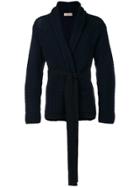 Maison Flaneur Belted Cardigan - Blue