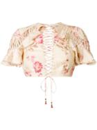 Zimmermann Corset-style Floral Top - Nude & Neutrals