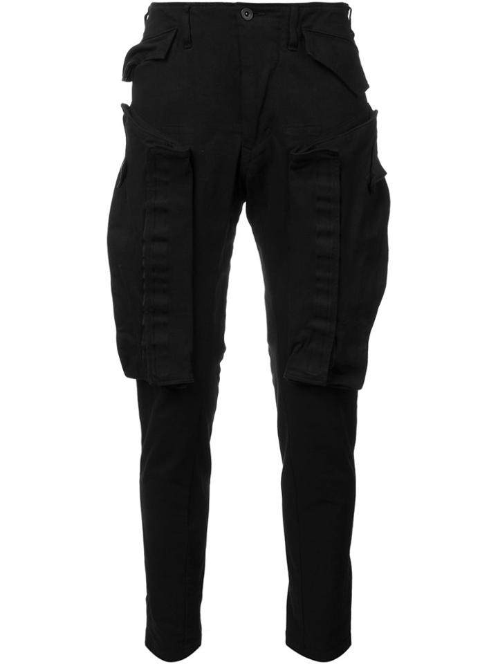 Julius Tapered Pocket Trousers - Black