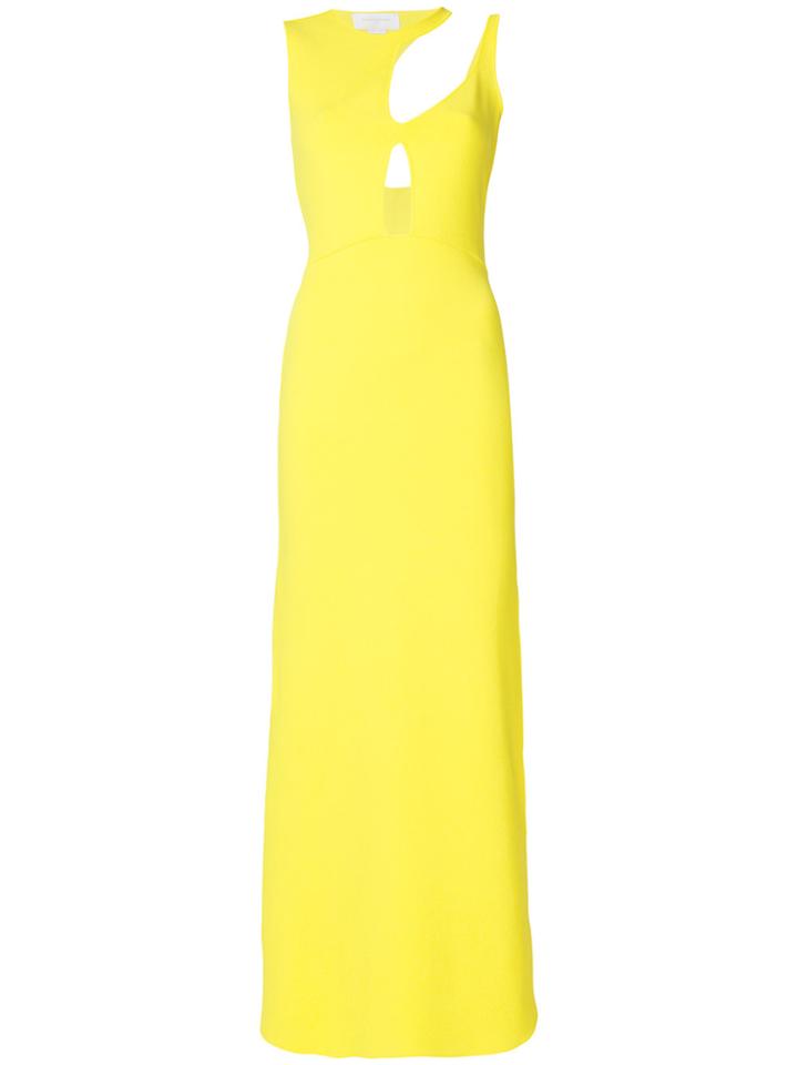 Esteban Cortazar Cut-detail Long Dress - Yellow & Orange