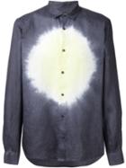 Etro Tie-dye Print Shirt, Men's, Size: L, Blue, Linen/flax