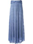 Missoni Zigzag Lamé Long Skirt - Blue