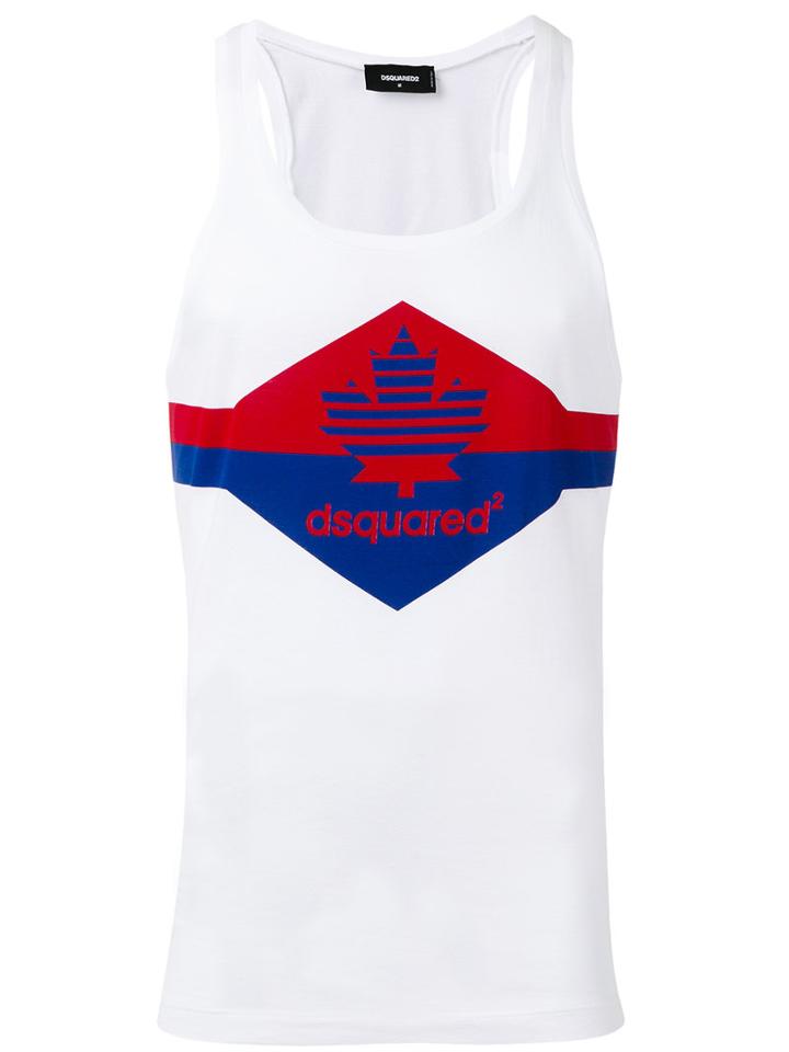 Dsquared2 - Canadian Team Tank Top - Men - Cotton - S, White, Cotton