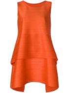 Pleats Please By Issey Miyake Pleated Swing Dress - Yellow & Orange