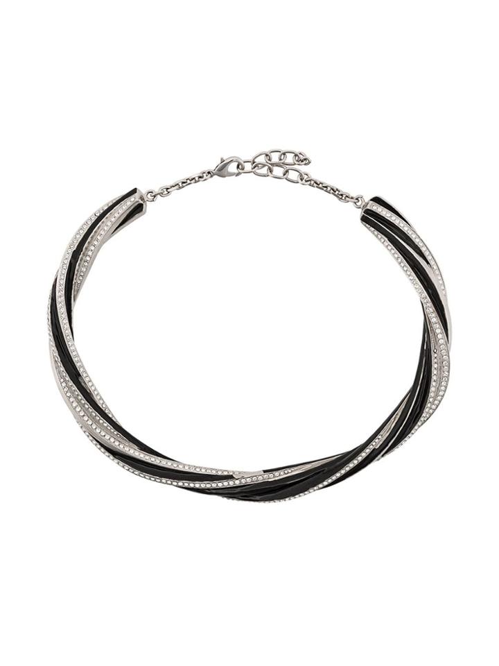 Saint Laurent Twisted Torque Necklace - Silver
