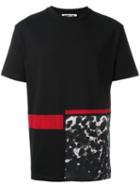 Mcq Alexander Mcqueen Leopard Print Panel T-shirt, Men's, Size: Xl, Black, Cotton