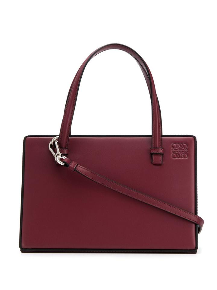 Loewe Logo Embossed Tote Bag - Red