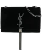 Saint Laurent Kate Monogram Tassel Chain Shoulder Bag - Black