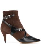 Tod's Pointed Buckled Ankle Boots - Brown