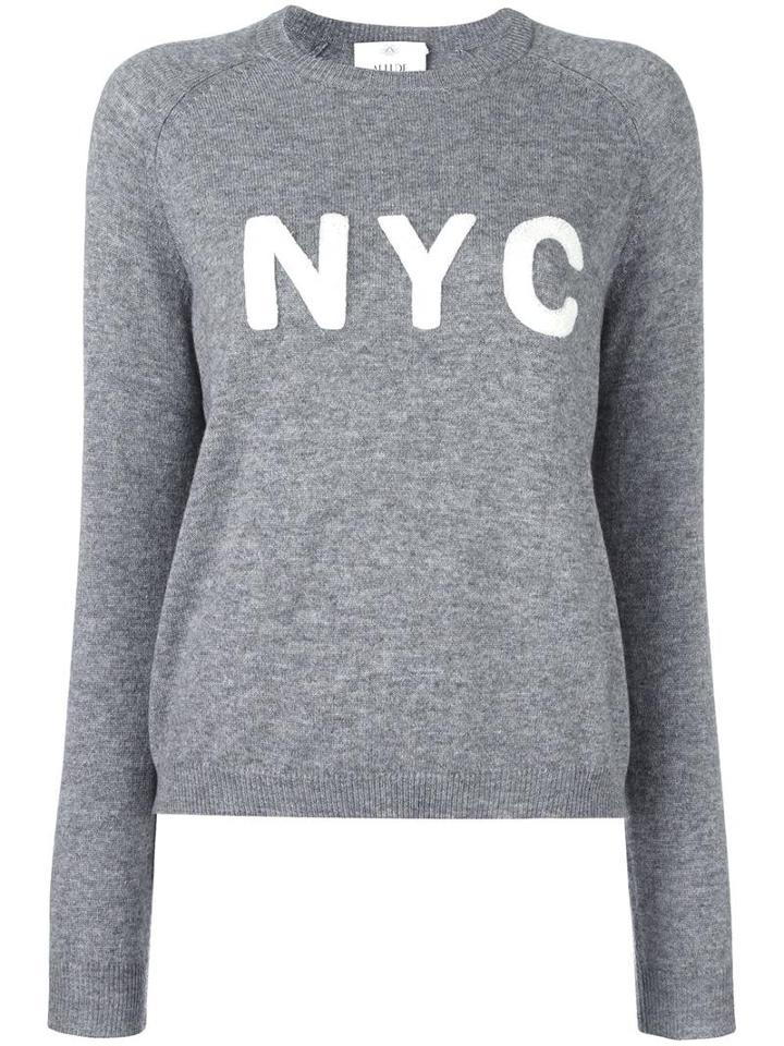 Allude 'nyc' Jumper, Women's, Size: Large, Grey, Virgin Wool/cashmere/polyester