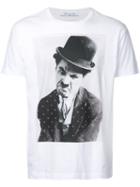 Education From Youngmachines Charles Chaplin Print T-shirt, Men's, Size: 2, White, Cotton