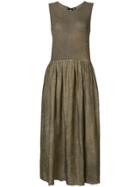 Uma Wang Sleeveless Maxi Dress - Green