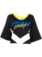 Puma Xtreme Cropped V-neck T-shirt - Black