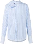 J.w.anderson Beach Striped Scarf Shirt, Men's, Size: 50, Blue, Cotton