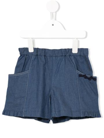 Familiar - Elasticated Waist Shorts - Kids - Cotton/polyurethane - 10 Yrs, Blue