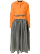 Ter Et Bantine Two Tone Midi Dress - Yellow & Orange
