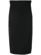 Versace Back Zip Pencil Skirt - Black