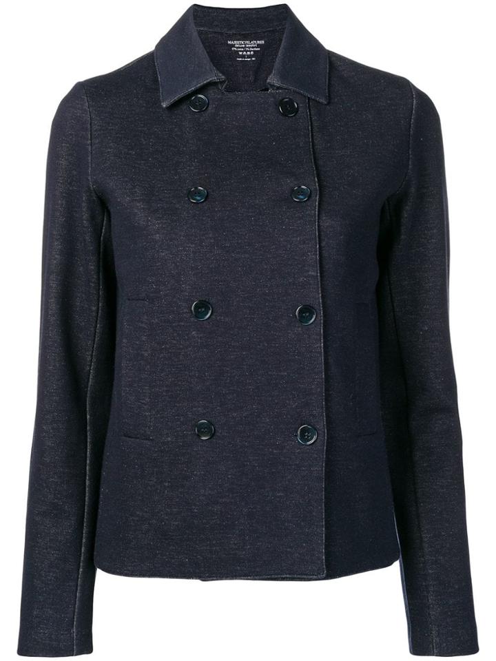 Majestic Filatures Double Breasted Denim Jacket - Blue