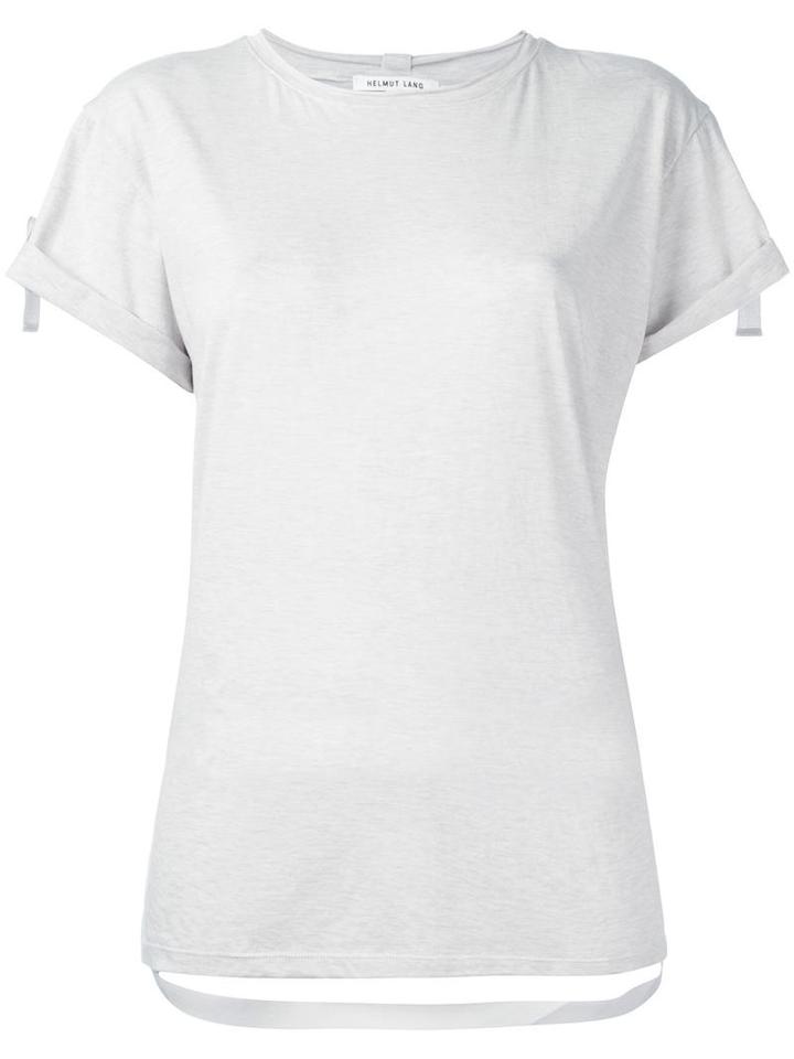 Helmut Lang Strap Detail T-shirt, Women's, Size: Xs, Grey, Cotton/cashmere