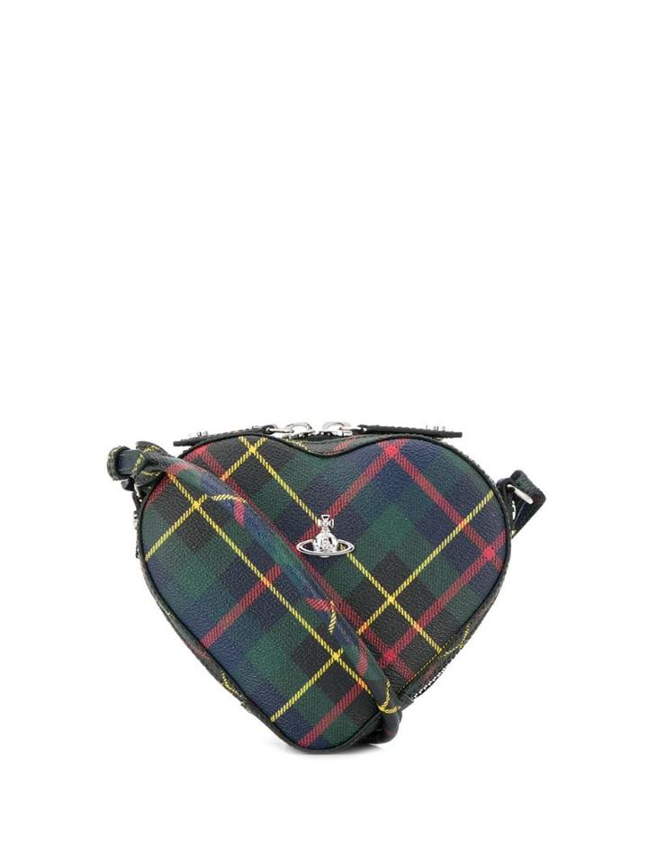 Vivienne Westwood Check Heart Cross Body Bag - Blue