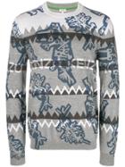 Kenzo Contrast Logo Sweater - Grey
