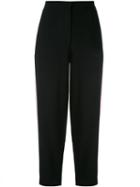 Dolce & Gabbana - Cropped Trousers - Women - Viscose/acetate/spandex/elastane - 44, Black, Viscose/acetate/spandex/elastane