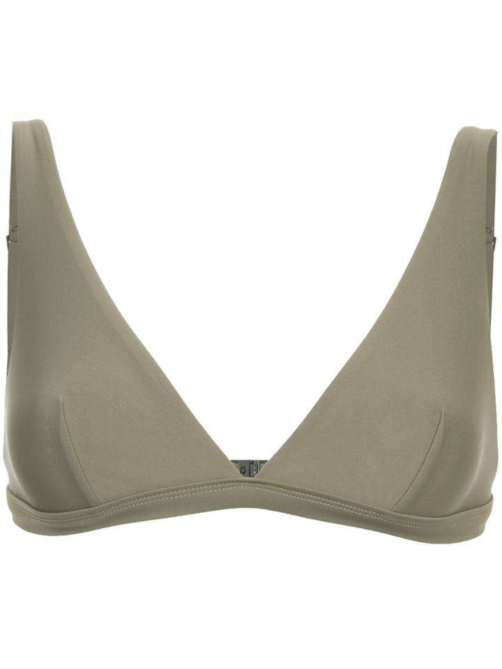 Matteau Plunge Bikini Top - Green