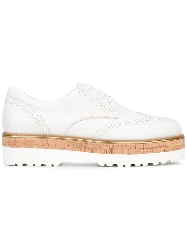 Hogan Lace Up Brogues - White
