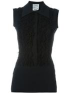 Moschino Vintage Frill Detail Top - Black