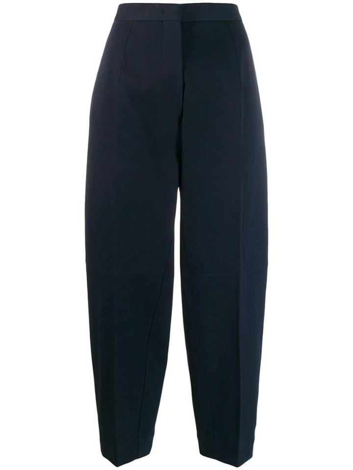 Jil Sander Cropped Tapered Trousers - Blue