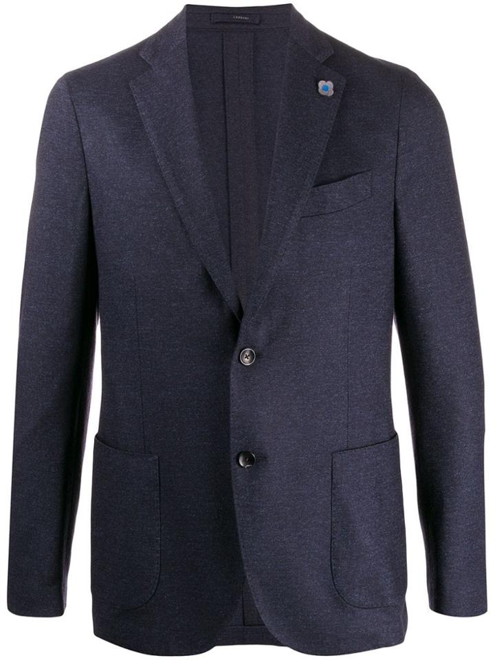 Lardini Wool Blend Blazer - Blue