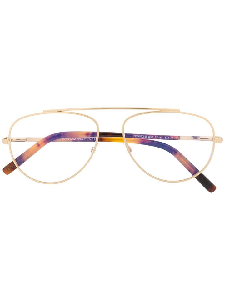 Tom Ford Eyewear Aviator Shaped Glasses - Gold