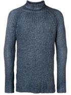 Avant Toi Knitted High Neck Jumoer - Blue