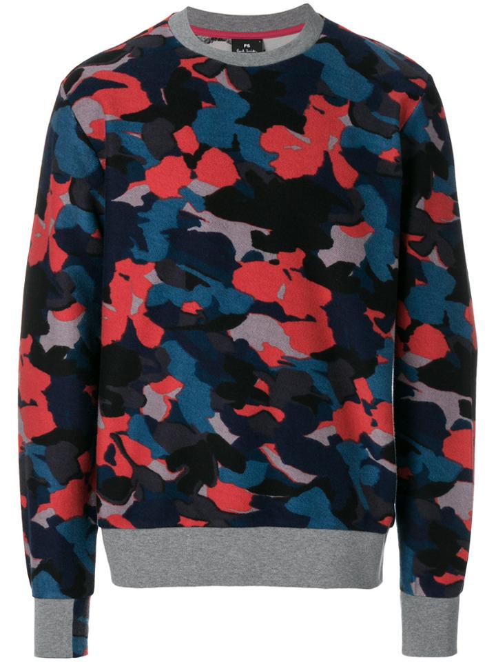 Ps By Paul Smith Camouflage Print Sweatshirt - Multicolour