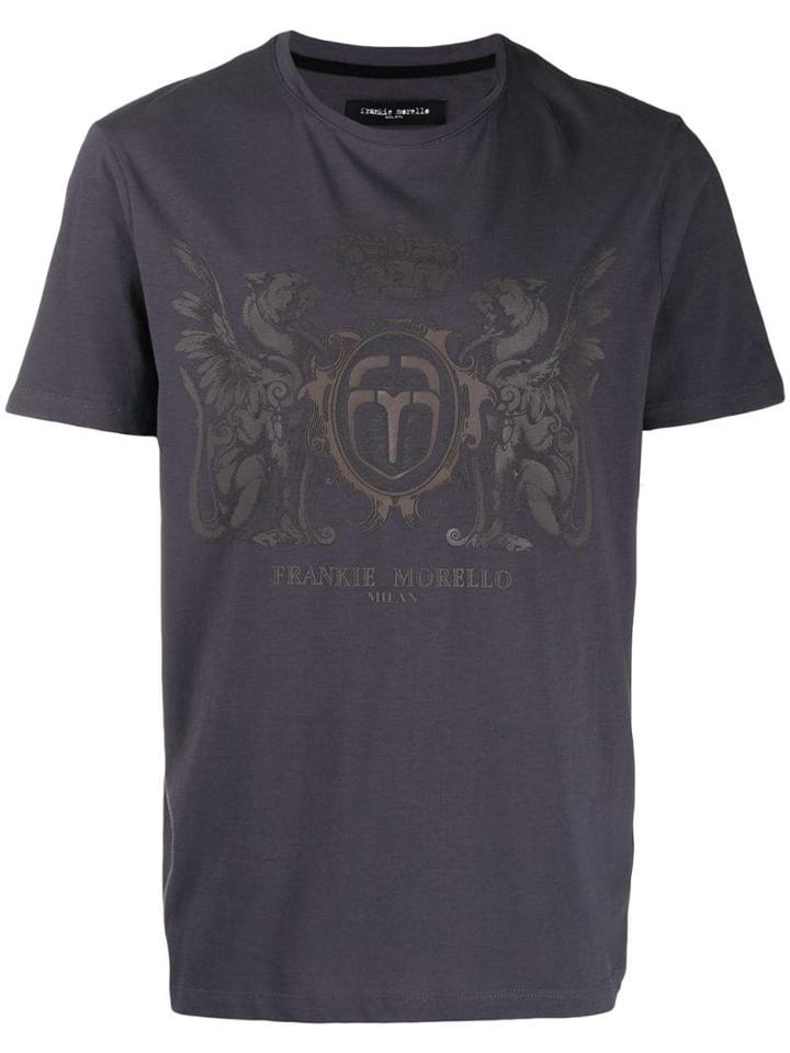 Frankie Morello Logo Printed T-shirt - Grey