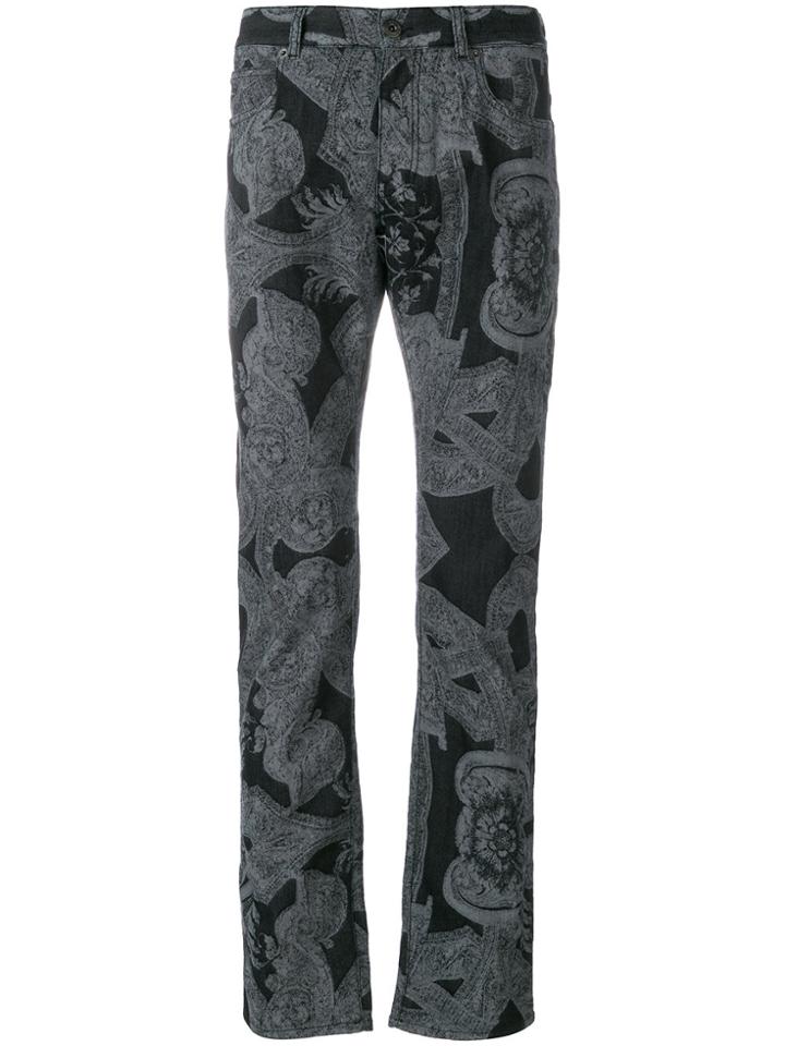Versace Baroque Print Jeans - Grey