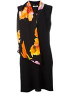 Lanvin Floral Scarf Detail Dress, Women's, Size: 38, Black, Acetate/viscose/silk