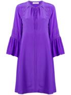 Dorothee Schumacher 3/4 Sleeve Midi Dress - Purple
