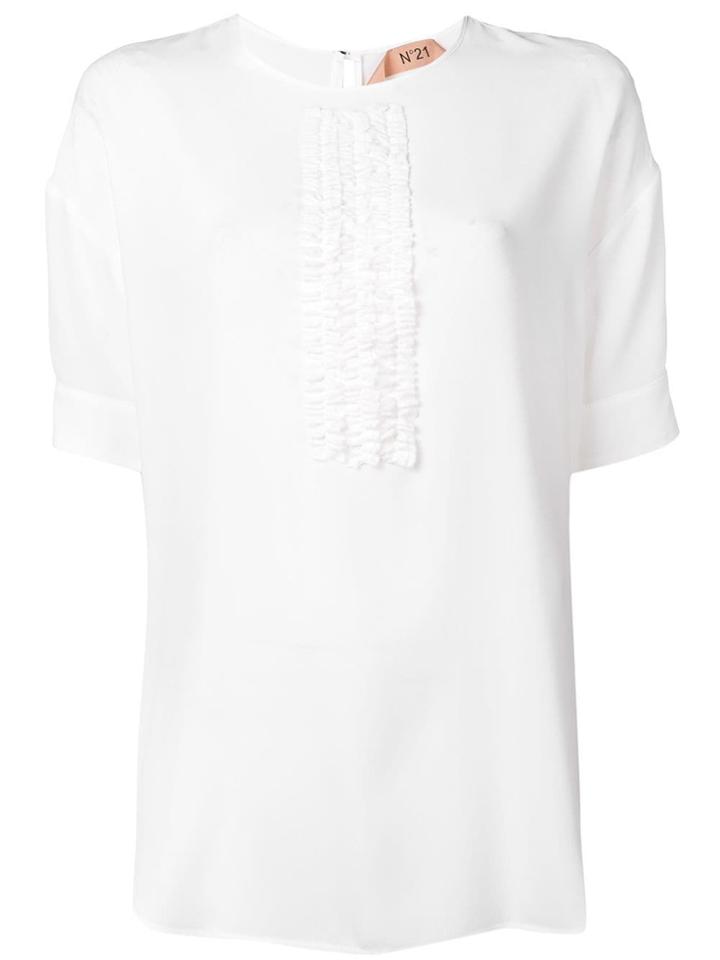 Nº21 Ruffle Panel T-shirt - White
