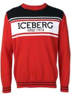 Iceberg Intarsia Logo Sweater - Red