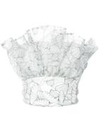 Maticevski Strapless Floral Ruffle Top - White