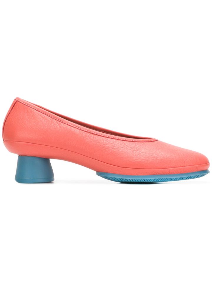 Camper Round Toe Pumps - Pink & Purple