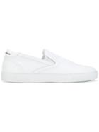 Billionaire Crest Emblem Slip-on Sneakers - White