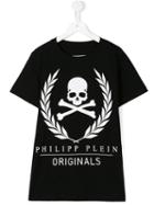 Philipp Plein Kids Skull Print T-shirt, Boy's, Size: 16 Yrs, Black